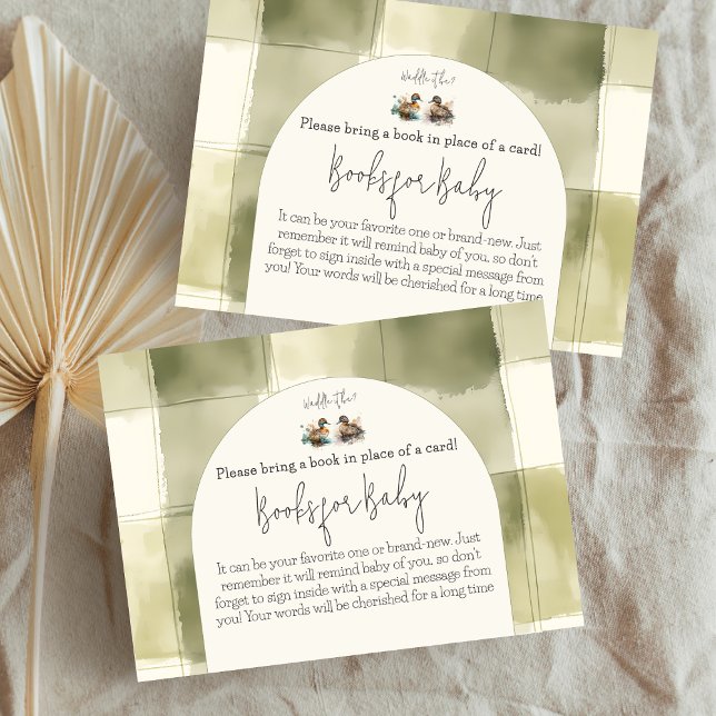 Carte D'accompagnement Waddle It Be Duck Genre Reveal Livres pour bébé (Créateur téléchargé)