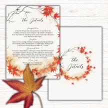 Watercolor Fall Wreath Détails du Mariage