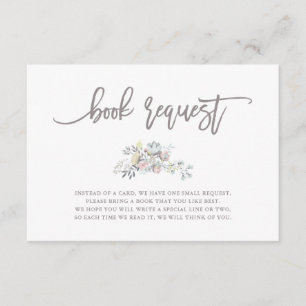 Carte D'accompagnement Watercolor Floral Botanique Wreath Demande de ré