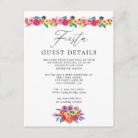 Watercolor Floral Fiesta Mariage Détails au sujet 