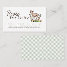 Watercolor Oh Deer Woodland Livres pour Baby Card