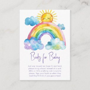 Carte D'accompagnement Watercolor Rainbow Books for Baby