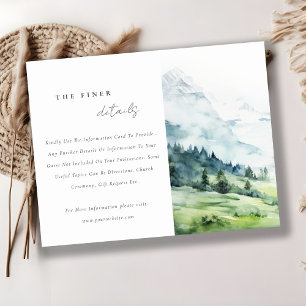 Carte D'accompagnement Watercolor Snow Mountain Landcape Détails du Maria