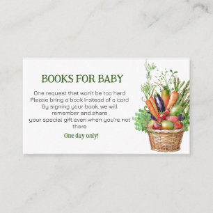 Carte D'accompagnement Watercolor Vegetable Farmers Market Livres pour bé