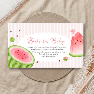 Carte D'accompagnement Watermelon Baby Shower Books for Baby