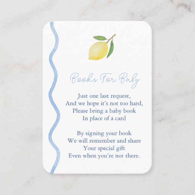 Carte D'accompagnement Wavy Border Apporter Livre Pour Bébé Garçon douche (Devant)