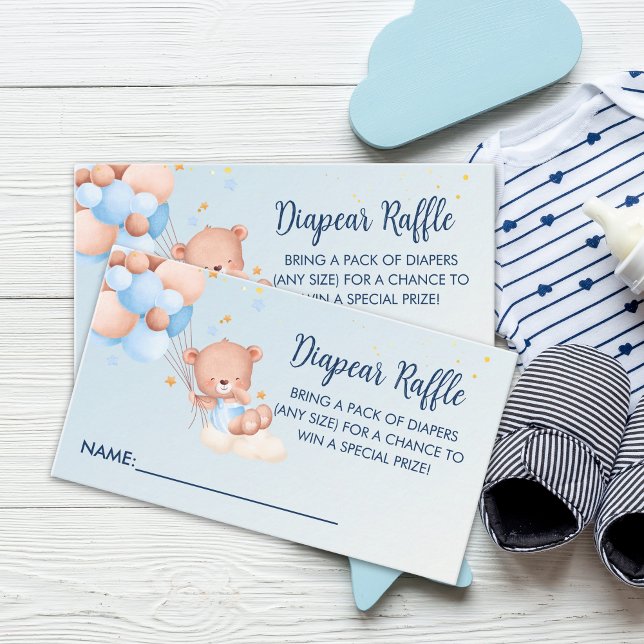 Carte D'accompagnement We Can Bearly Wait Cute Bear Boy Baby Shower (Créateur téléchargé)