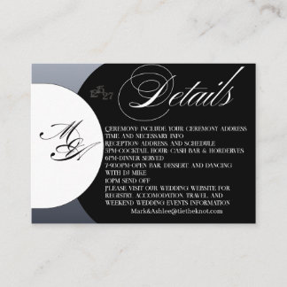 Carte D'accompagnement We Do Tuxedo Collection Details Enclosure Card