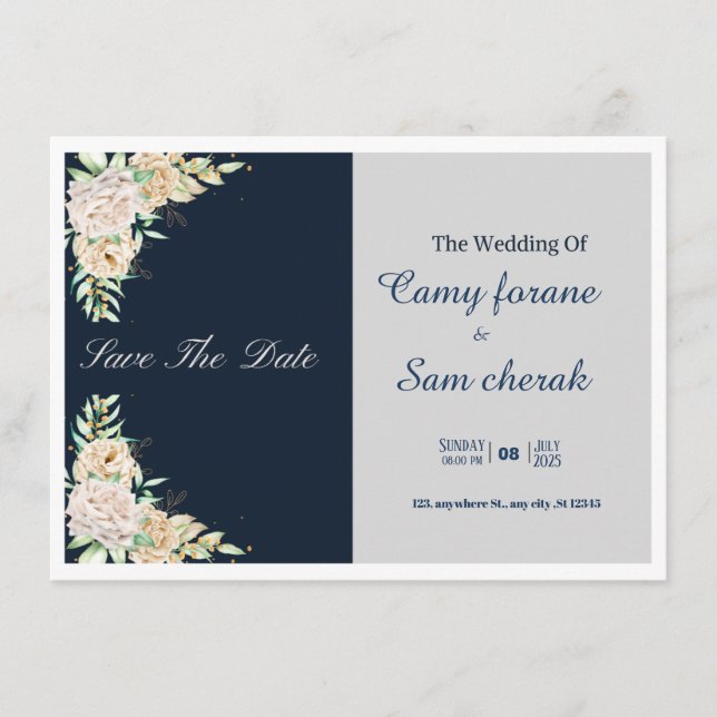 Carte D'accompagnement Weeding (Devant)