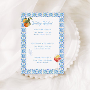 Carte D'accompagnement Week-end de mariage Amalfi Dolce Vita Italie