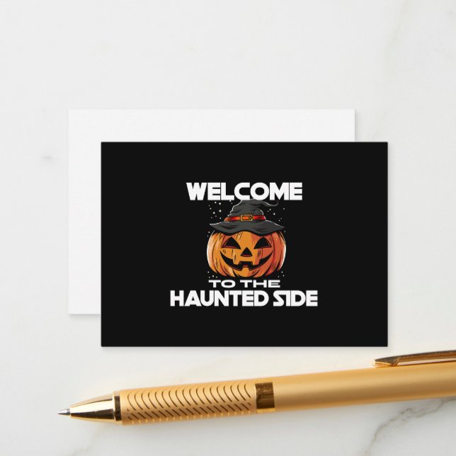Carte D'accompagnement Welcome To The Haunted Side Enclosure Card (Devant/Arrière en situation)