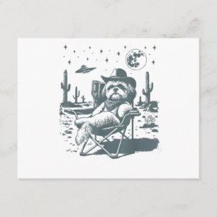 Carte D'accompagnement Western UFO cow-boys