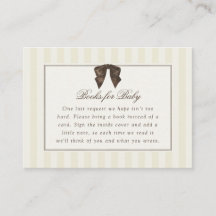 Whimsical Brown Bow Striped Books for Baby
