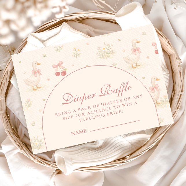 Carte D'accompagnement Whimsical Dinosaur Diapper Raffle (Créateur téléchargé)