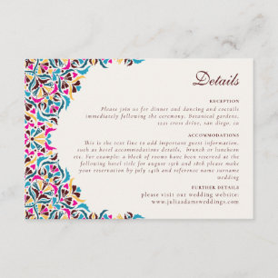 Carte D'accompagnement Whimsical Luxury ivoire Floral Style Mariage front