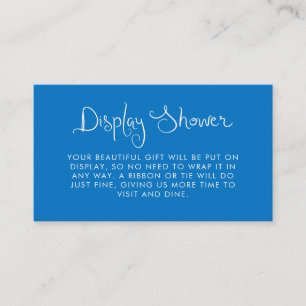 Carte D'accompagnement Whimsical manuscrit bleu douche d'affichage