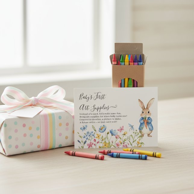 Carte D'accompagnement Whimsical Peter Rabbit Baby’s First Art Supplies   (Créateur téléchargé)