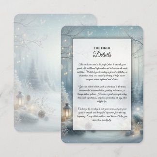 Carte D'accompagnement Whispers of a Winter Solstice Wedding