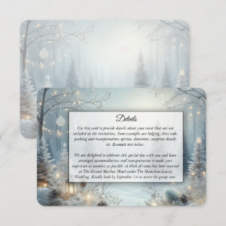 Carte D'accompagnement Whispers of a Winter Solstice Wedding