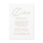 White and Gold Modern Elegance Détails du Mariage