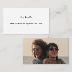 Carte D'accompagnement White Minimalist Avant-Garde Mariage Détails Web