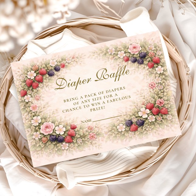 Carte D'accompagnement Wild Berry Garden Diapper Raffle (Créateur téléchargé)