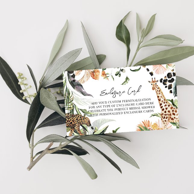 Carte D'accompagnement Wild In Love | Fête des mariées de la jungle (Créateur téléchargé)