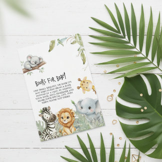 Carte D'accompagnement Wild One Cute Safari Jungle Animals Boy Baby Showe