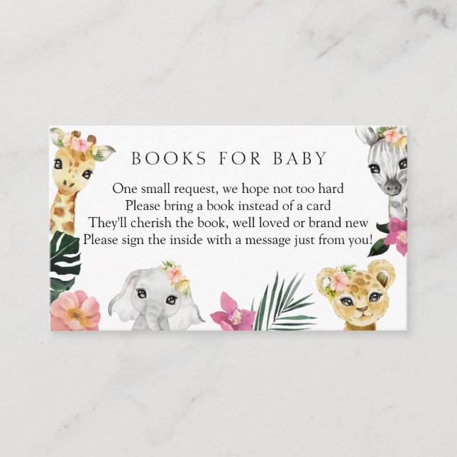 Carte D'accompagnement Wild One Jungle Livres pour bébé (Devant)