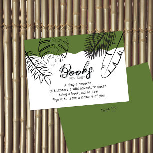 Carte D'accompagnement Wild Safari Leave Army Green Books for Baby