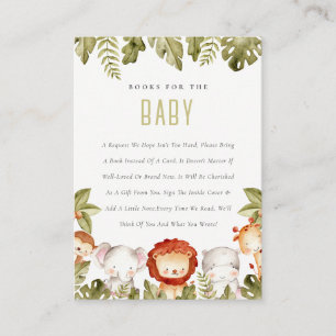 Carte D'accompagnement Wild Tropical Safari Animaux Livres Pour Baby show
