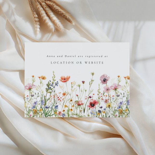 Carte D'accompagnement Wildflower Wedding Registry (Créateur téléchargé)