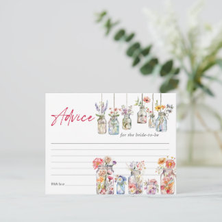 Carte D'accompagnement Wildly In Love Wildflower Bridal Shower Advice