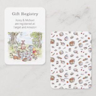 Carte D'accompagnement Winnie le Registre des cadeaux de pique-nique Pooh