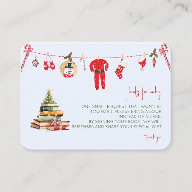 Carte D'accompagnement Winter Merry Little Christmas Baby showers Livres (Devant)