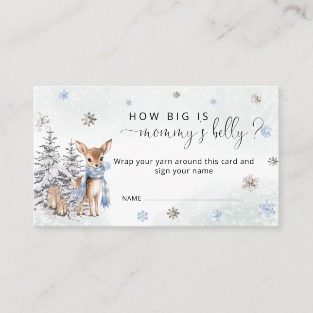 Carte D'accompagnement Winter Oh Deer How Big is Mommy's Belly (Devant)