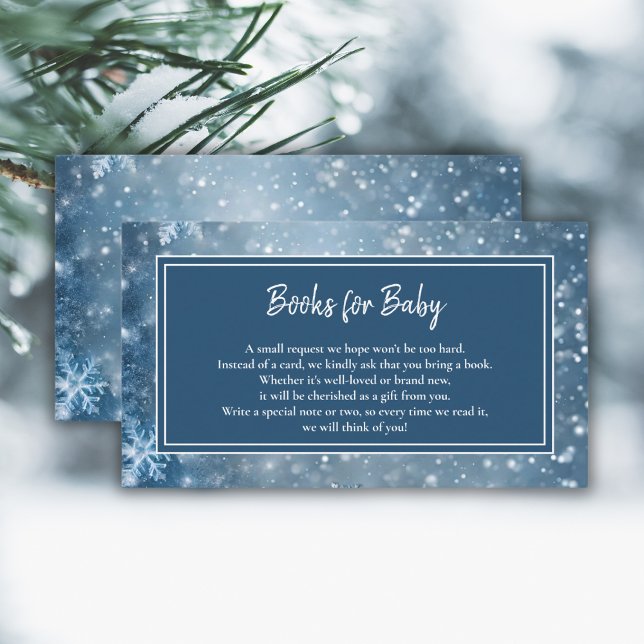 Carte D'accompagnement Winter Wonderland Baby shower Books Demande (Créateur téléchargé)