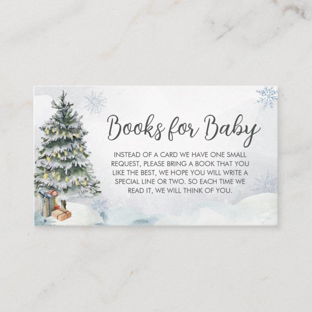 Carte D'accompagnement Winter Wonderland Baby showers Livres pour bébé (Devant)