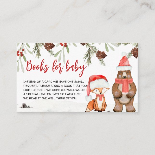 Carte D'accompagnement Winter Woodland Animal Cold Outside Books for Baby (Devant)