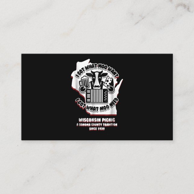 Carte D'accompagnement Wisconsin Pique-nique Bière de Vache, Fromage & Ac (Devant)