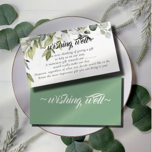 Carte D'accompagnement Wishing Well for Eucalyptus Theme Mariage