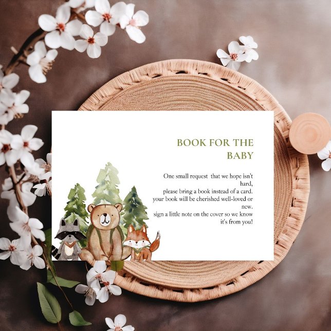 Carte D'accompagnement Woodland Animals Adventure book for baby request (Créateur téléchargé)
