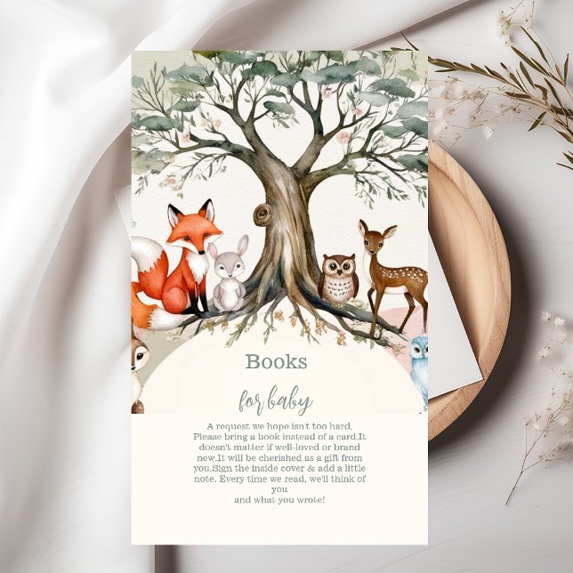 Carte D'accompagnement Woodland Forest Animals Livres pour bébé (Créateur téléchargé)