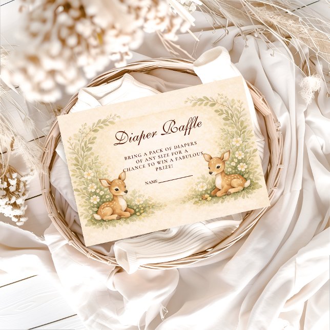 Carte D'accompagnement Woodland Forest Diapper Raffle (Créateur téléchargé)