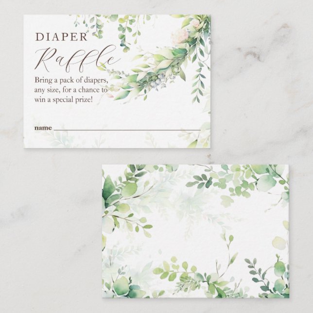 Carte D'accompagnement Woodland Green Baby Boy Boy Shower Books (Devant / Derrière)