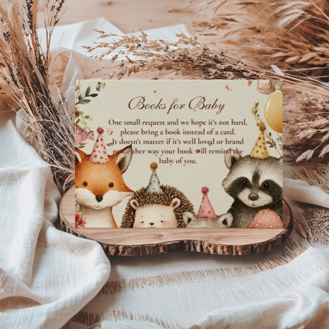 Carte D'accompagnement Woodland Party Animals Livres pour bébé (Créateur téléchargé)