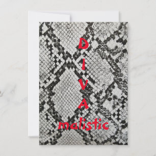Carte d'accueil à plat DIVAmaliste Snakeskin