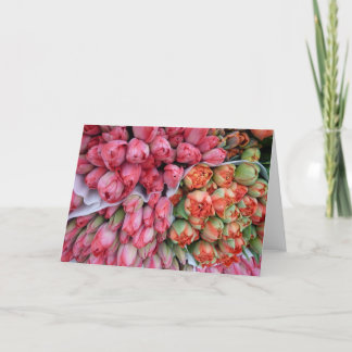 CARTE D'ACCUEIL Belles Tulipes en France
