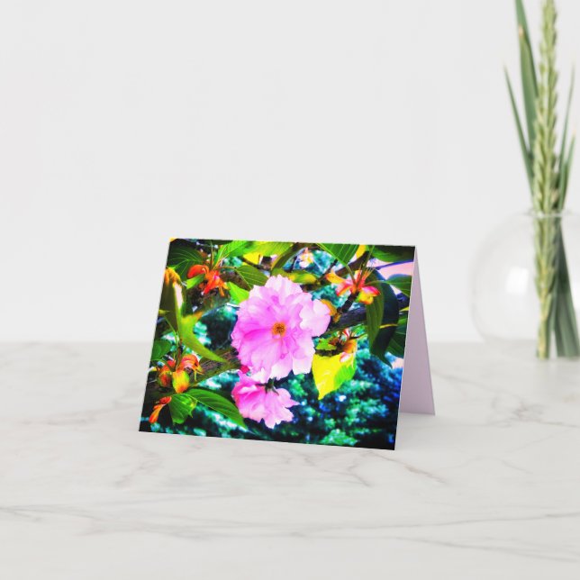 CARTE D'ACCUEIL DE BLOSSAGES 2ROSE (Devant)