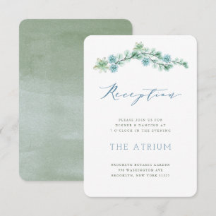 Carte d'accueil de mariage de jardin d'aquarelle
